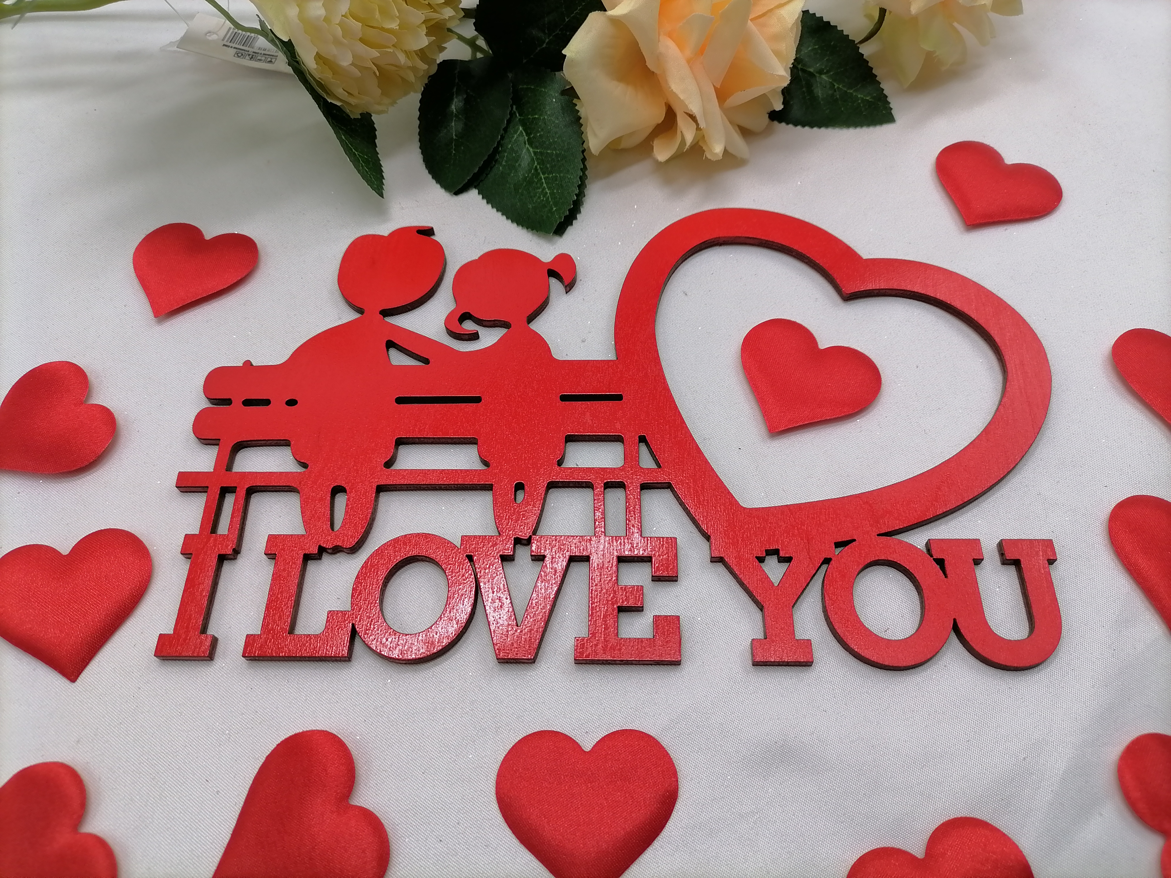 Dekorácia na valentína červená 20 cm